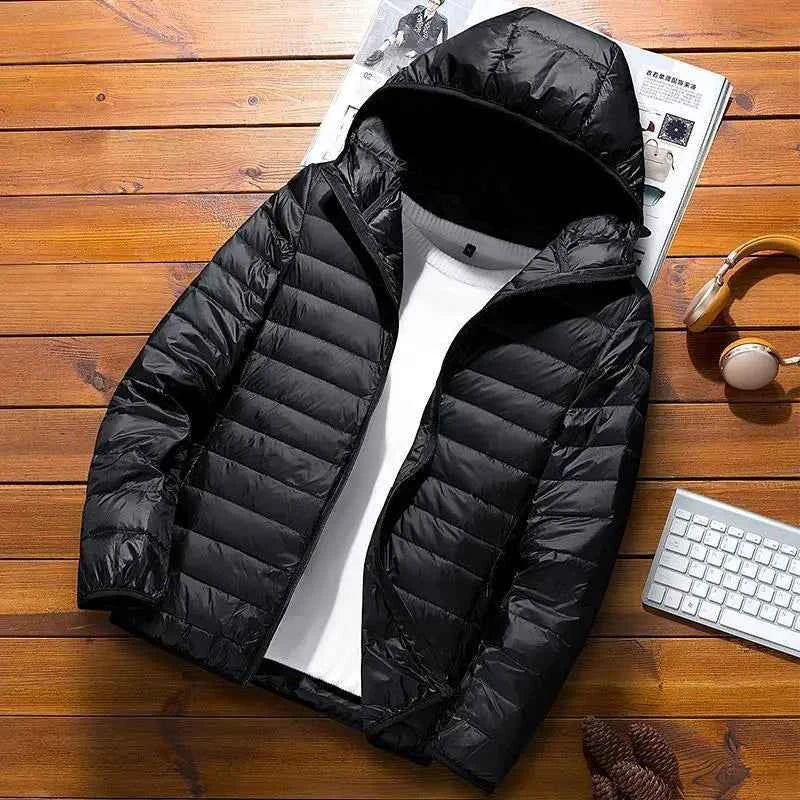 Men Parkas Down Cost Stand Collar Zipper Parka Outerwear Loose Cardigan Solid Pockets Spliced Winter Casual Long Sleeve