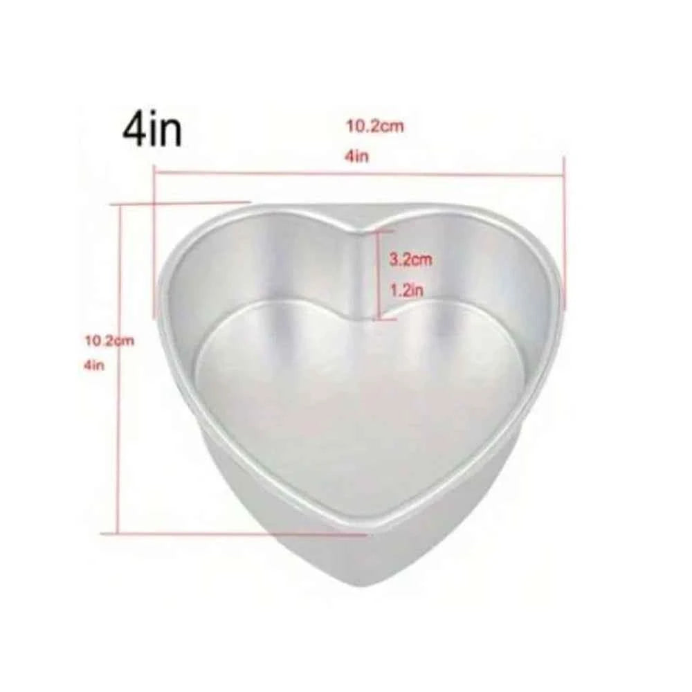 Non-Stick Heart-Shaped Cake Mold Tray Detachable Bottom Aluminum Baking Pan DIY for Holidays Valentine's Day Cake Decoration
