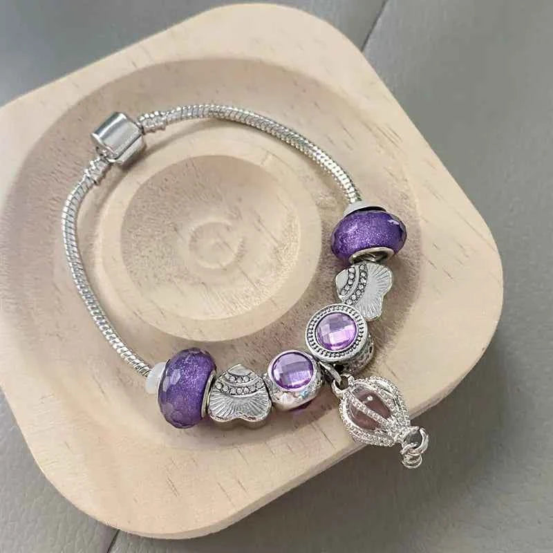Panjia Style Beaded Purple Hot Air Balloon Bracelet