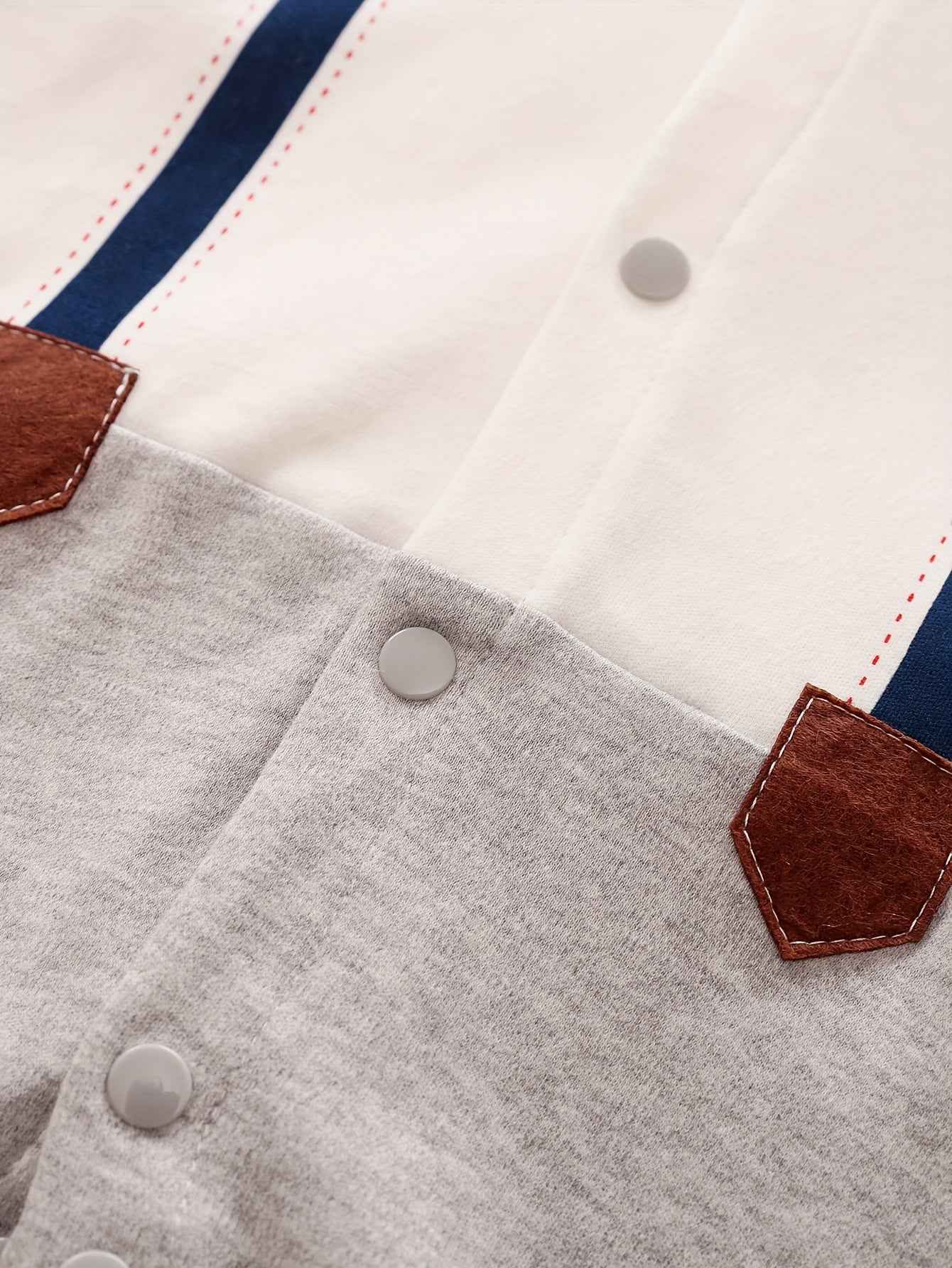 Cotton Bow Tie Gentleman Boy Classic Long Sleeve Spring And Autumn Baby Bodysuit