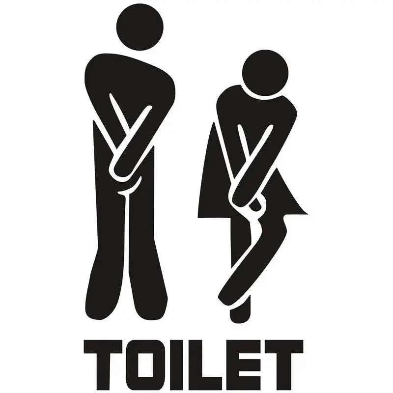 Creative Funny Toilet Wall/Door Stickers Bathroom Decoration Vinyl Home Decor Decals Waterproof Poster Wallpaper On The Wall