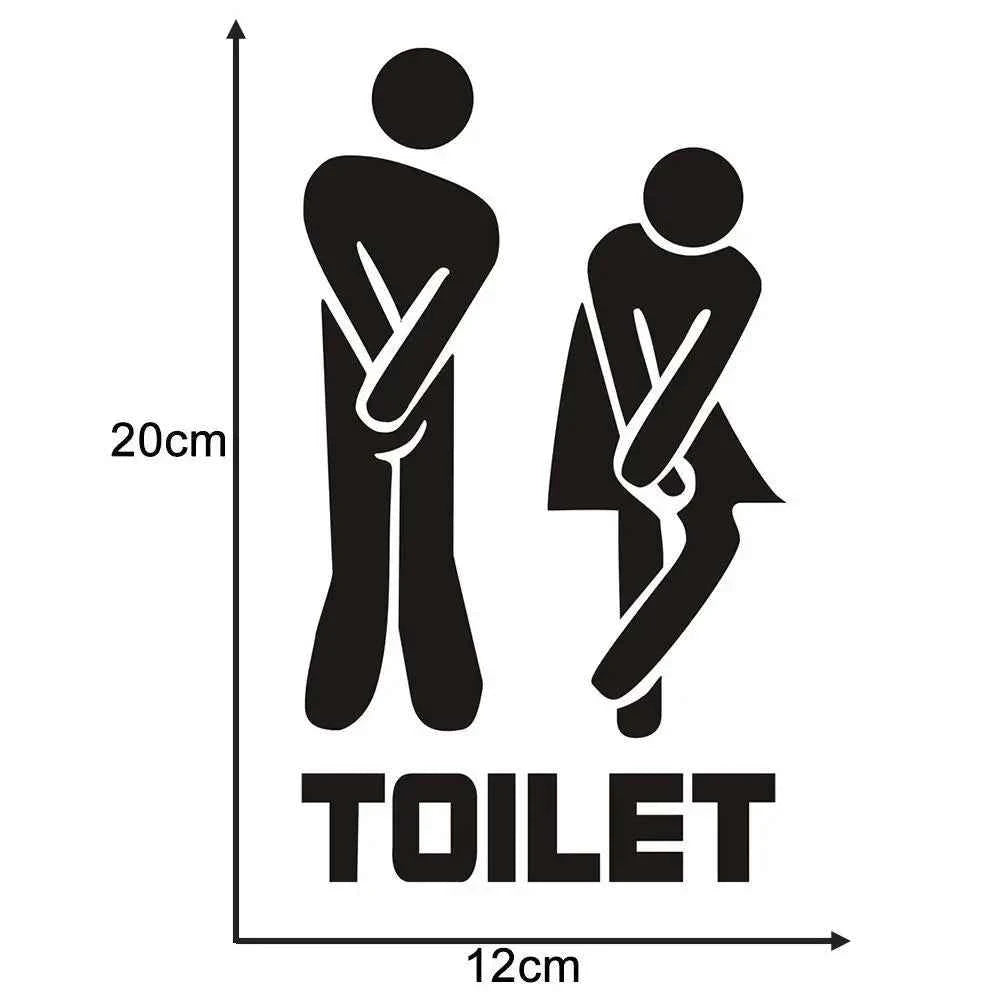 Creative Funny Toilet Wall/Door Stickers Bathroom Decoration Vinyl Home Decor Decals Waterproof Poster Wallpaper On The Wall