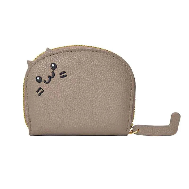 Cute Cartoon Cat Shaped Design Wallet, Women's Multi-card Slots Holder, Faux Synthetic Leather Coin Purse for Valentine's Day