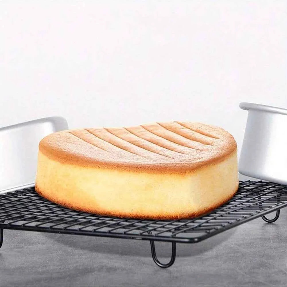 Non-Stick Heart-Shaped Cake Mold Tray Detachable Bottom Aluminum Baking Pan DIY for Holidays Valentine's Day Cake Decoration