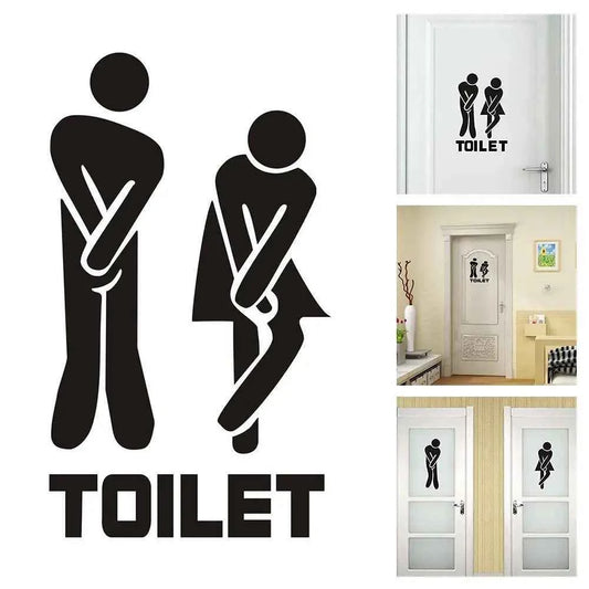 Creative Funny Toilet Wall/Door Stickers Bathroom Decoration Vinyl Home Decor Decals Waterproof Poster Wallpaper On The Wall