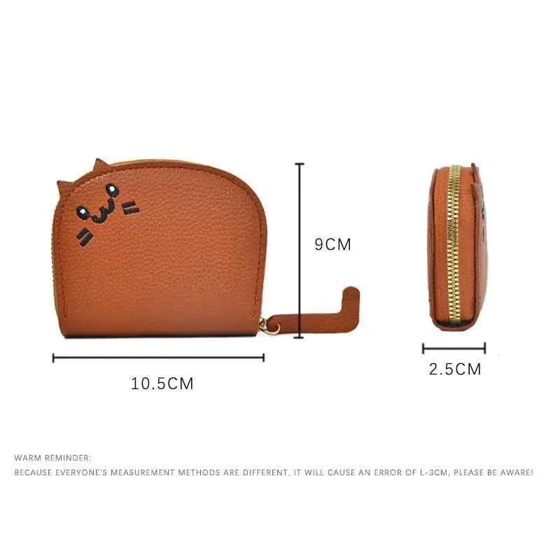 Cute Cartoon Cat Shaped Design Wallet, Women's Multi-card Slots Holder, Faux Synthetic Leather Coin Purse for Valentine's Day