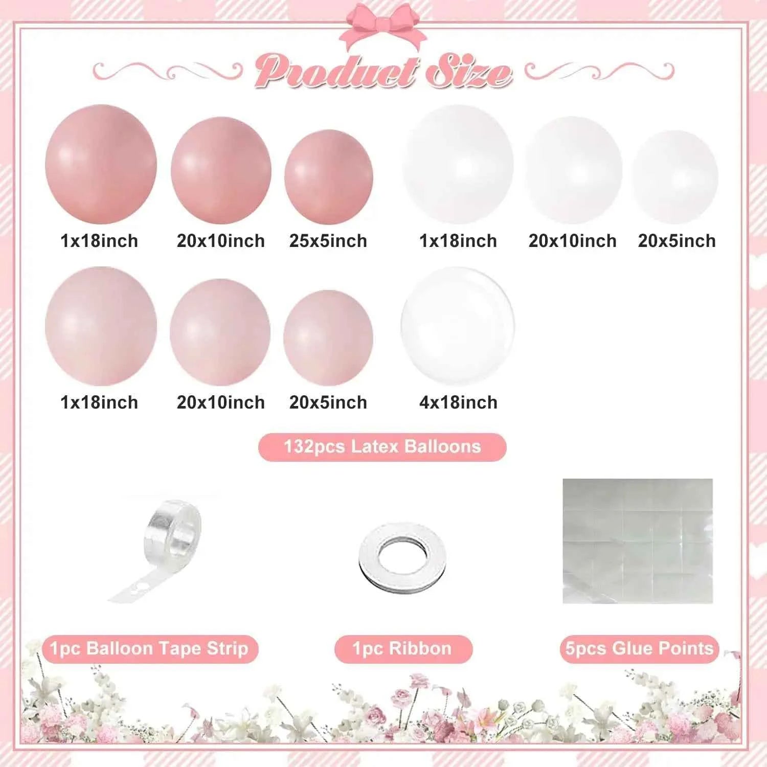 Pink wedding decoration latex balloon arch set for large-scale performances at Christmas, Valentine's Day, birthday parties