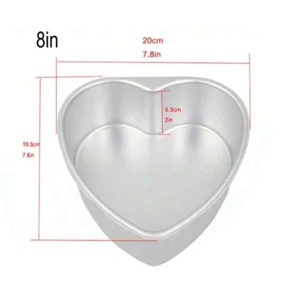 Non-Stick Heart-Shaped Cake Mold Tray Detachable Bottom Aluminum Baking Pan DIY for Holidays Valentine's Day Cake Decoration