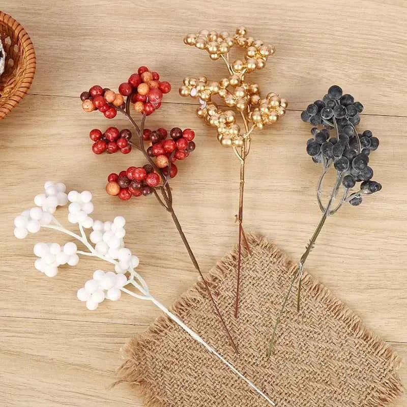 Christmas Decorations Artificial Flower Fruit Cherry Plants New Year Christmas Living Room Home Decor Accessories 2024 Year