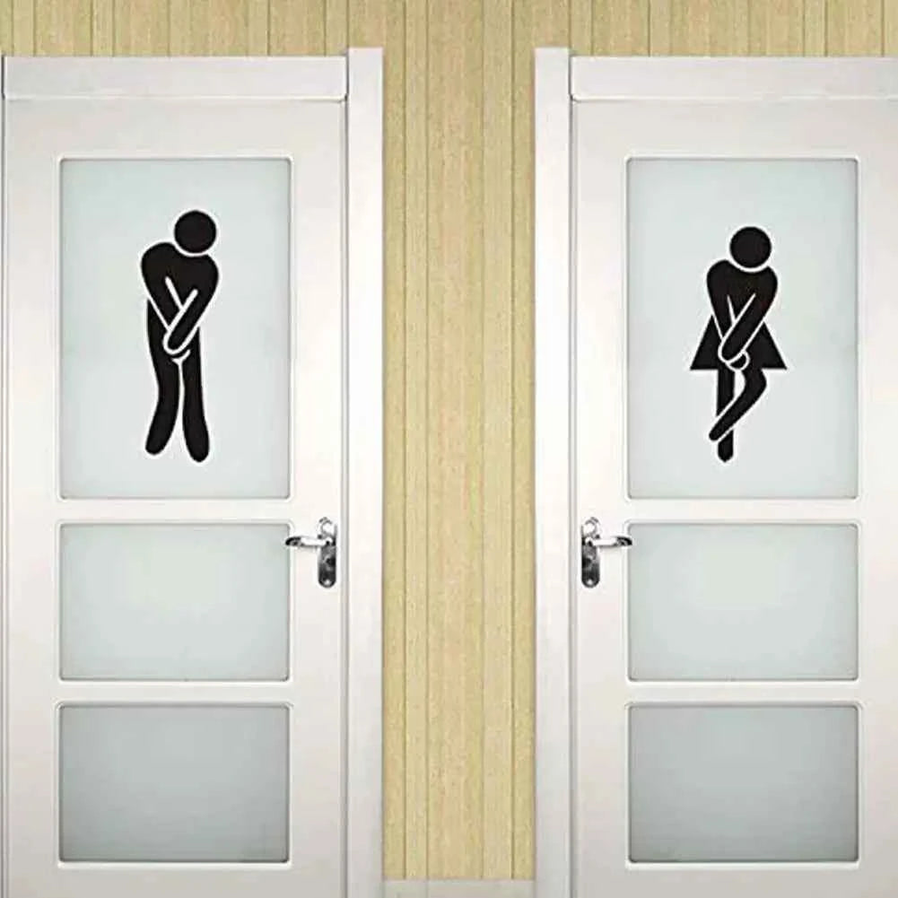 Creative Funny Toilet Wall/Door Stickers Bathroom Decoration Vinyl Home Decor Decals Waterproof Poster Wallpaper On The Wall