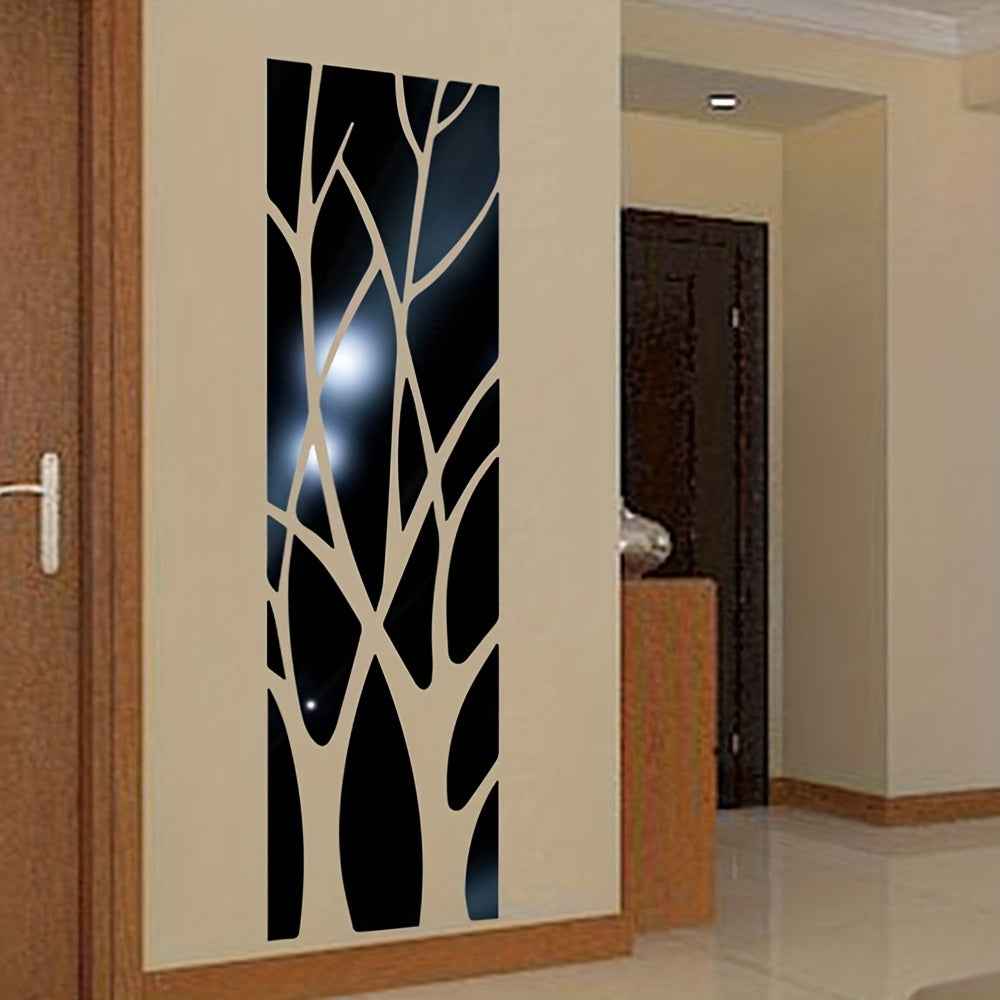 1pc 3D Acrylic Mirror Branch Wall Sticker - Eye-Catching Home Decor with Sparkling Effect - For Living Room, Dining Room, and Entryway - Perfect Gift for Housewarming