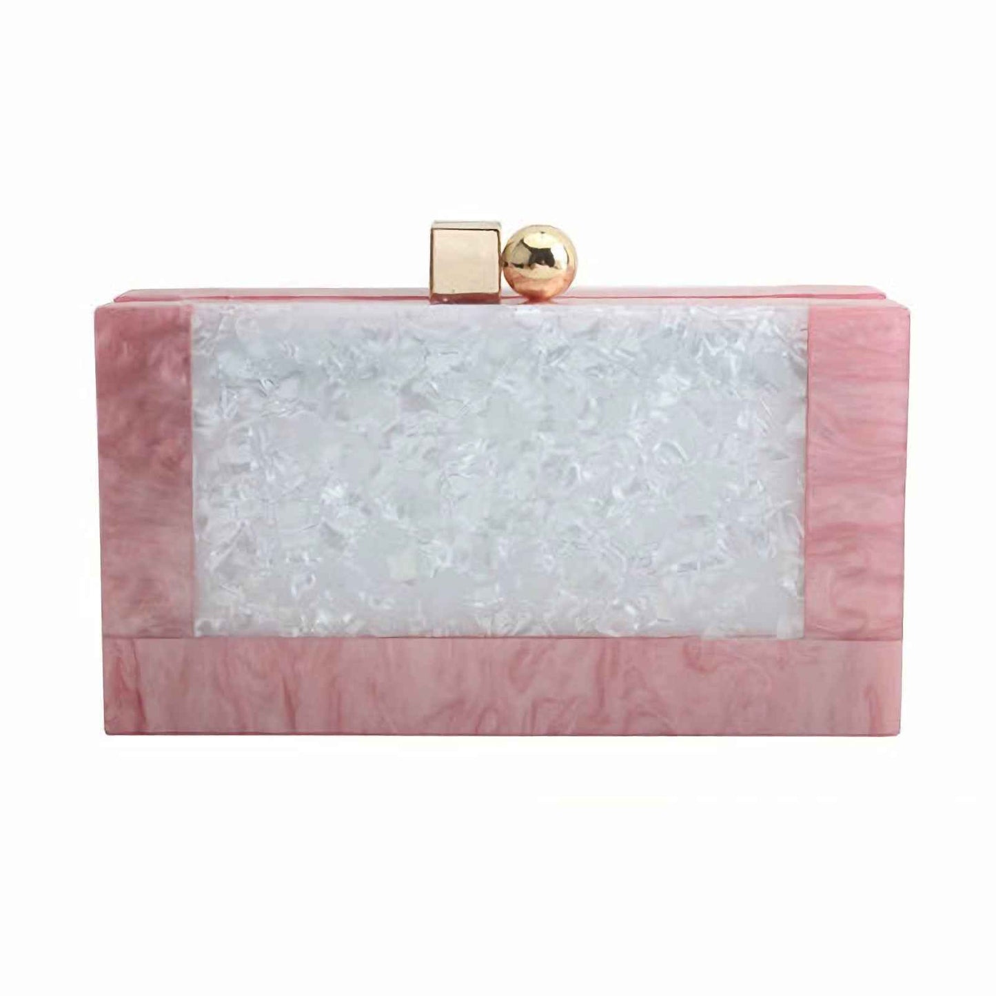 Marbling Pattern Acrylic Clutch Handbag Designer Women'S Evening Bags Box Evening Party Wedding Purse Shoulder Messenger Bags